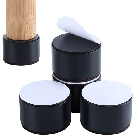 Risers de lit Rehausseurs de Meubles Ajoutent Une Hauteur de 2 Pouce, Acier Solide Supportent 10000 Livres, Rehausseur de Table, Chaise ou Canapé, Ensemble de 4 (1/5)