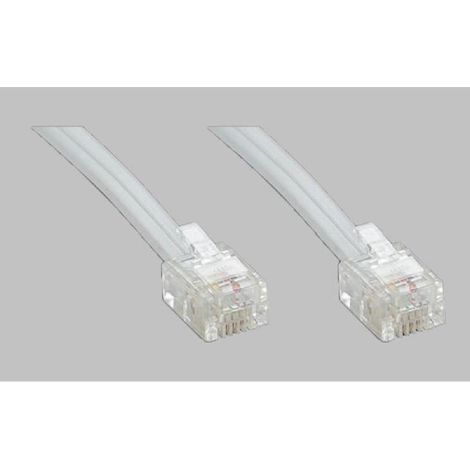 TECHNIMEDIA 9139TM03 Cable RJ11 Haut-Debit ADSL - 5 m - Blanc