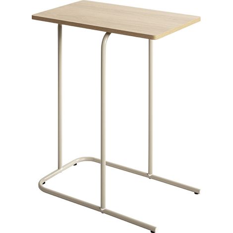 Table d'appoint avec plateau effet chêne naturel - Longueur 50 x Profondeur 30 x Hauteur 65 cm (1/5)