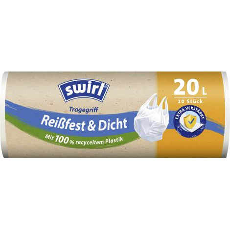 Swirl Müllbeutel mit Tragegriff 20 L 20 Stück Müllbeutel (1/2)