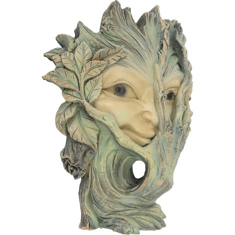 Statue d'homme-arbre en résine réaliste, ornement décoratif, sculpture de visage d'arbre pour jardin, balcon ou maison (1/5)
