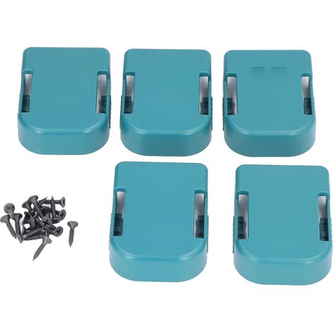 5Pièces Support Fixation Universel 2-en-1 pour Batteries Bosch Lithium 14.4V 18V, Lot de Boîtiers ABS (1/5)