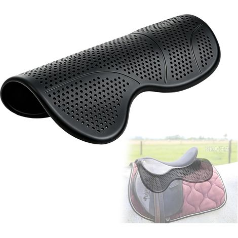 Coussin de selle en gel antidérapant pour cheval, lavable, absorbant les chocs, pour entraînement de cheval, équitation, protège les muscles trapézoïdaux (1/5)