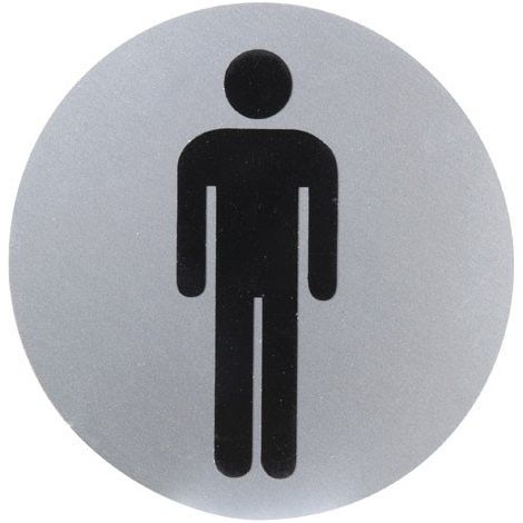 Panneau en Aluminium Salle de Bains pour Hommes Ø12 cm.