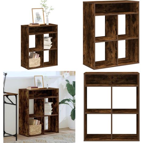 vidaXL Bibliothèque chêne fumé 66x31x80 cm bois d'ingénierie (1/5)