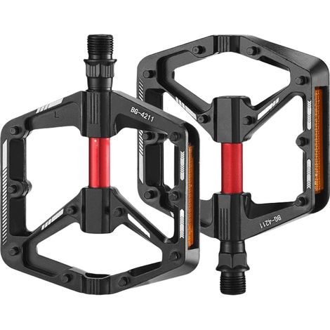 Lot de 2 pédales de vélo hautes faciles à installer pour diverses occasions en alliage léger (1/4)