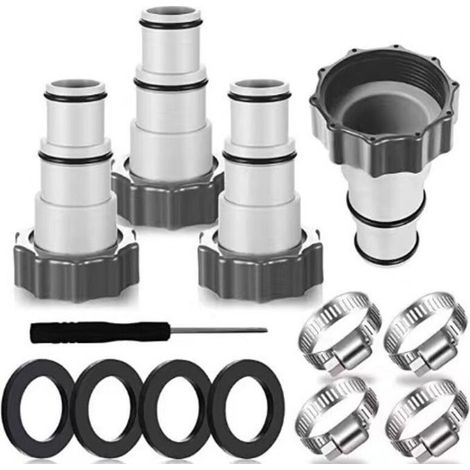 32-mm- und 38-mm-Poolschlauchverschraubungen, 12er-Packung, 38-mm-Verschraubungen für Poolpumpen (1/4)