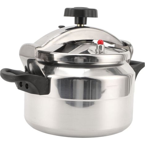 Autocuiseur en aluminium à fond composite antidéflagrant, grande capacité (9 L), compatible avec les plaques de cuisson à gaz et électriques. (1/5)