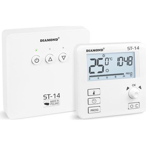 CONTROLADOR DE TEMPERATURA SEMANAL INALÁMBRICO ST-14 (1/2)
