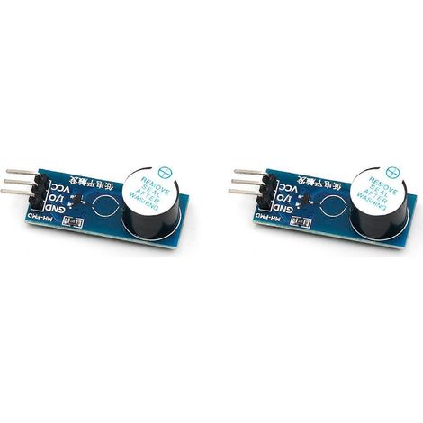 Carte de module de buzzer d'alarme déclenchée par un niveau bas, compatible avec une plage de tension CC de 3,3 à 5 V, adaptée aux réglages de systèmes d'alarme, 2 unités par paquet. (1/5)