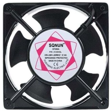 Ventilateur axial pour boîte de cheminée Insérable Haute température Pales en métal Silencieux Universel 120 x 120 x 38 mm (1/3)