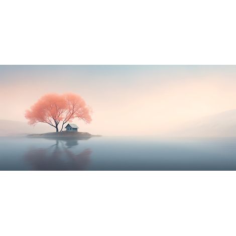 Tableau sur verre synthétique mirage rose 65x145 cm - Impression sur Verre synthétique - Image HD  imprimée sur Verre synthétique - Tableau mural décoratif - Fabriqué en France (1/4)