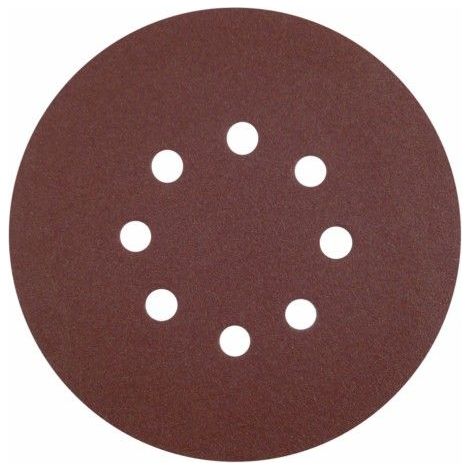 CALFLEX KE.RR125.100 CAJA DE 50 DISCOS DE 125 MM DE PAPEL AUTOADHRENTE AO (8 AGUJEROS GRANO 100)