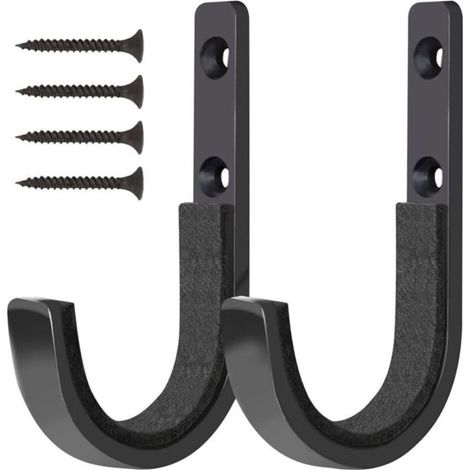 Support mural horizontal métal pour fusil de chasse, rangement pour fusils et arcs (2 pièces)