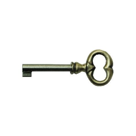 Clé rustique 1597 DUBOIS SAS - Laiton patiné - Tige 40 mm - 157014