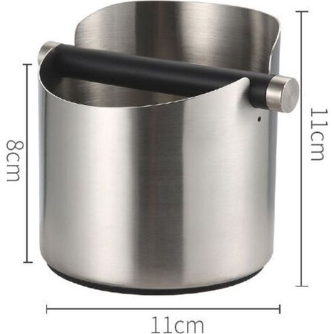 1pc Boite à marc de café,Bac à Marc de café Expresso en acier inoxydable avec Barre de Frappe et Base Antidérapante (1/3)