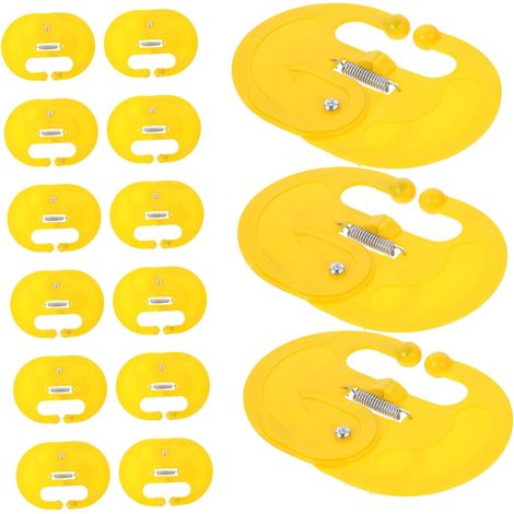 Anneaux Nasaux de Sevrage pour Veaux, Lot de 15, Plastique Jaune Forme Ronde, pour Bovins et Élevage, Limite la Succion Excessive Perte de Nutrition (1/5)