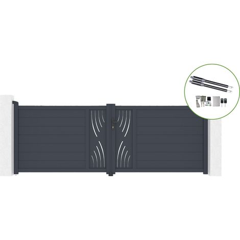 Portail battant 3,5m VELETA H.120cm alu + motorisation RANGER B150 (1/5)