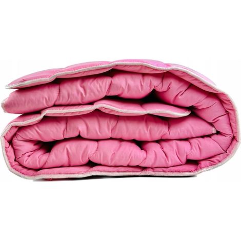 Couette En Laine D'hiver - Rose - 180x200cm - Léger - Douceur De Laine De Mouton (1/4)