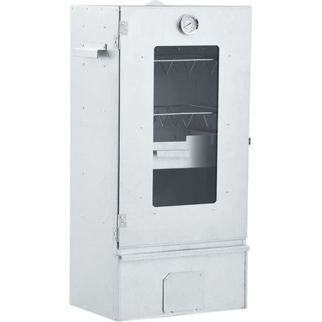 Horno ahumador de BBQ con generador humo frío acero galvanizado vidaXL