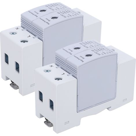 Lot de 2 dispositifs de protection contre les surtensions et la foudre SUP2-40 2P 40KA 420V CA (1/5)