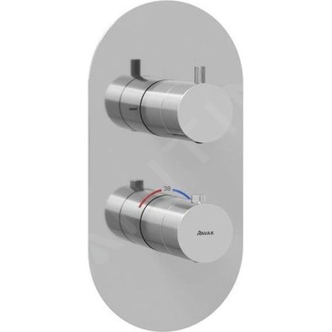 Ravak Espirit - Mitigeur thermostatique encastré pour 2 sorties, chrome X070206 (1/4)