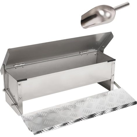 Mangeoire Automatique pour Poules avec Pédale, Distributeur de Nourriture Anti-Nuisibles en Acier Inoxydable, Capacité Large pour Volailles (1/5)