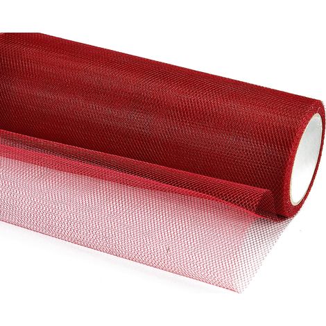 Tul liso, color burdeos, 15 cm x 9 m, 1 unidad. (1/4)