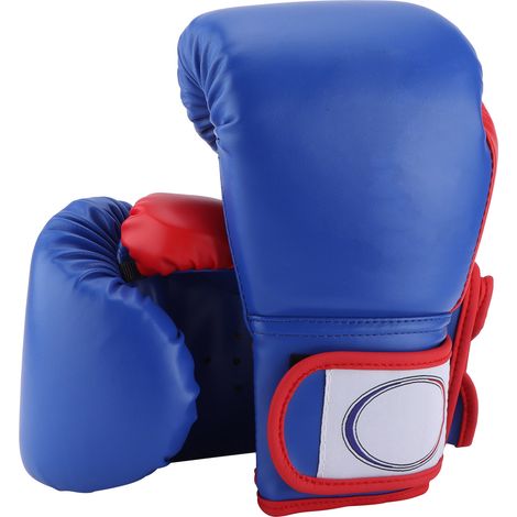 1 paire de gants de boxe pour enfants, gants d'entraînement au sac de frappe et de sparring pour garçons et filles, bleus (1/5)
