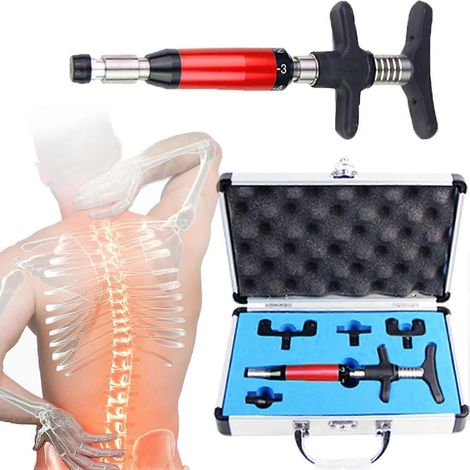 Appareil de massage manuel à domicile pour la correction osseuse, la sculpture de la colonne vertébrale et du visage (American Activator). Instrument de massage multi-têtes, 6 niveaux, 4 têtes. (1/5)