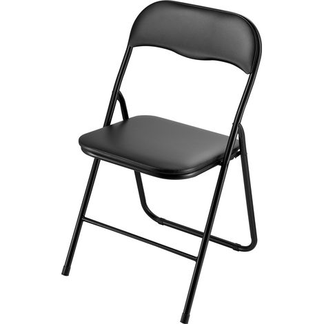 Mophorn 6er-Set Klappstühle aus Leder mit Metallrahmen und gepolstertem Sitz, tragbare und stapelbare Stühle für Innen- und Außenbereiche, ideal für Zuhause, Garten, Veranstaltungen und Partys