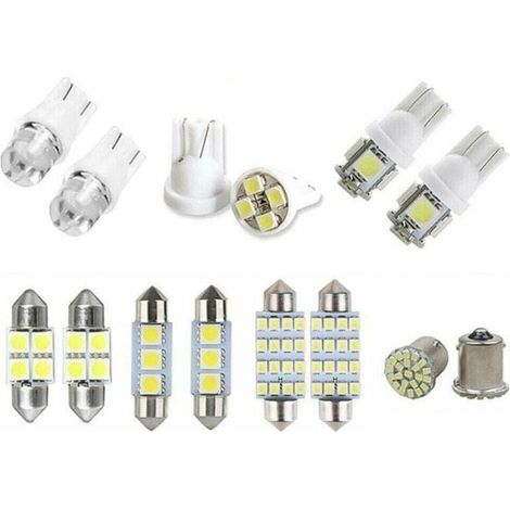 Lot de 14 Ampoules LED pour Plafonnier Coffre Carte Plaque d Immatriculation Voiture (1/4)