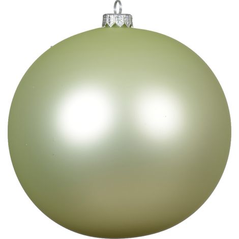 Pallina Vetro Opaco Menta Bianca D.15Cm 1 Pz