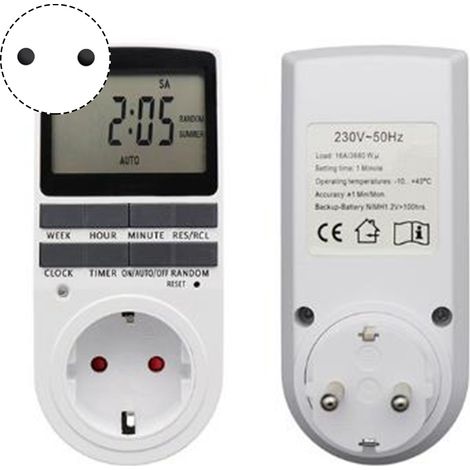 Prises programmables digitales avec minuterie et contrôle de température, interrupteur horaire électrique pratique (1/5)