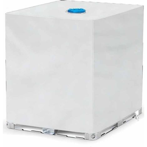 Bâche de réservoir d'eau, Bache pour Cuve 1000 L IBC, Anti-poussière Anti-UV Anti-Pluie (116 x 100 x 120 cm)，L'ouverture supérieure mesure 30 cm.