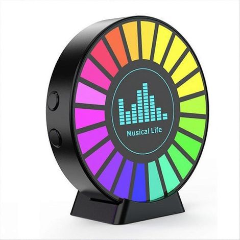 Mini lampe d'ambiance LED Rhythm Light RGB avec application musicale, captation sonore, pour voiture, diffuseur de parfum d'ambiance (1/5)