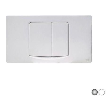 PLACCA PIATTA 2 TASTI SMILE PER CASSETTA INCASSO FUSION Cromo