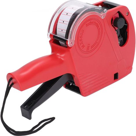 Étiqueteuse manuelle portable à 8 chiffres avec cartouche, rouge (1/5)