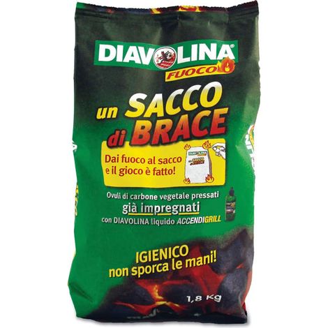 Diavolina Giardino Sacco Brace - Confezione 1,8 Kg -
