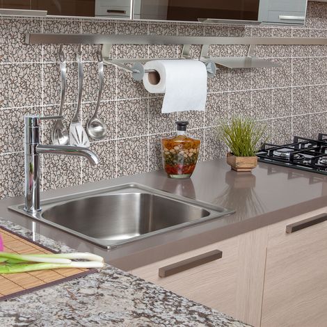 Sticker Mural Carrelage adhésif Cuisine Salle de Bain - 9 STICKERS CARRELAGES TERRAZZO LUSSURGIU - 9stickers10x10cm (1/5)