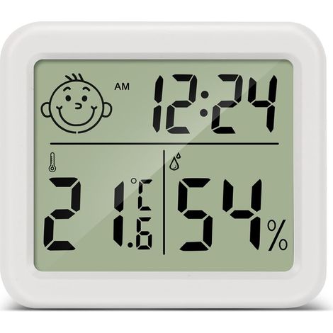 Termometre Maison LCD Thermomètre Hygromètre Interieur Numérique Température Humidité pour Salon entrepôt Chambre de bébé Vestiaire