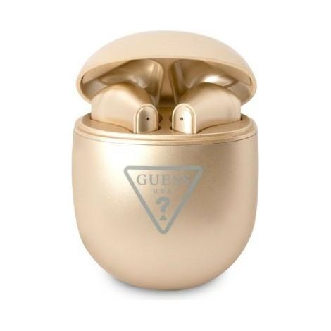 Guess Bluetooth-Kopfhörer GUTWST82TRDTWS + Dockingstation Gold/Goldenes Dreieck-Logo (1/3)