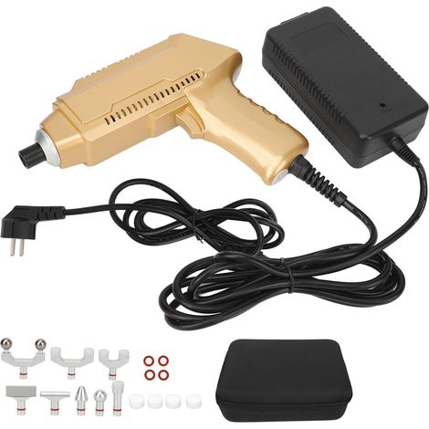 Massageur électrique chiropratique 30 niveaux d'intensité, 4 fréquences, soulage la douleur, outil d'ajustement vertébral, 100-240V, prise UE dorée. (1/5)