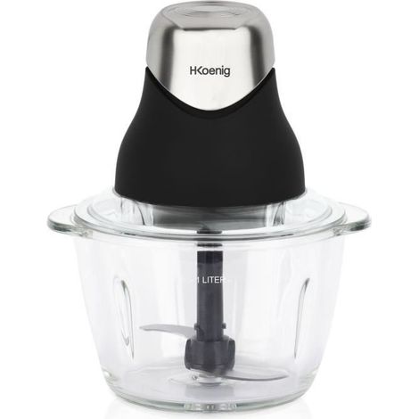 Hkoenig LEO8 Mini-Häcksler in Matt-Schwarz und Chrom