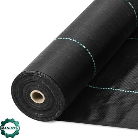 Manuzen - Tissu de Paillage Géotextile PP Tissé Contrôle des Mauvaises Herbes 5x250ft (1/3)
