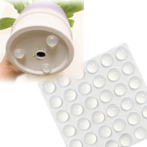 Pieds transparents pour pots de fleurs - Lot de 36 - Supports pour pots de fleurs - Pieds triangulaires - Rehausseurs de pots de fleurs - Antidérapants - Respirants - Pour pots de fleurs et plantes d' (1/5)