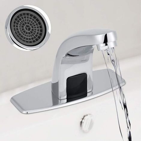 Robinet à capteur infrarouge, robinet à capteur automatique, robinet de salle de bain activé par le mouvement Cuisine salle de bain mains libres robinet à capteur infrarouge automatique avec boîtier d (1/3)