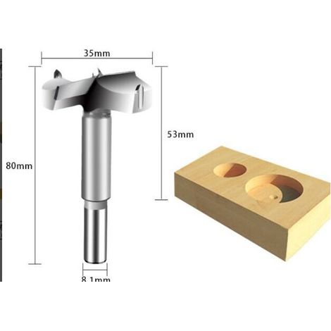 Sierra de corona para madera FOREHILL con punta de carburo, 35 mm + 40 mm + 45 mm + 50 mm + 60 mm (1/5)