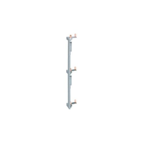 Barre de pontage verticale 3 rangées – 2 pôles – 63A – 271 mm – Pour tableaux électriques HAGER avec entraxe 125 mm