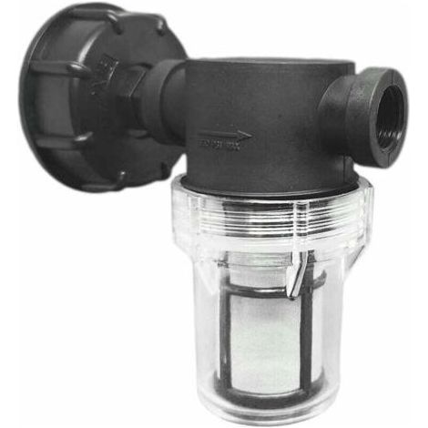 Robinet Raccord Cuve 1000 L, Articulation de Tuyau de Jardin pour Collecteurs d'eau de Pluie avec Fonction de Filtre,S60x6 Adaptateur De Réservoir d'eau IBC (1/2'' Fil intérieur) (1/4)